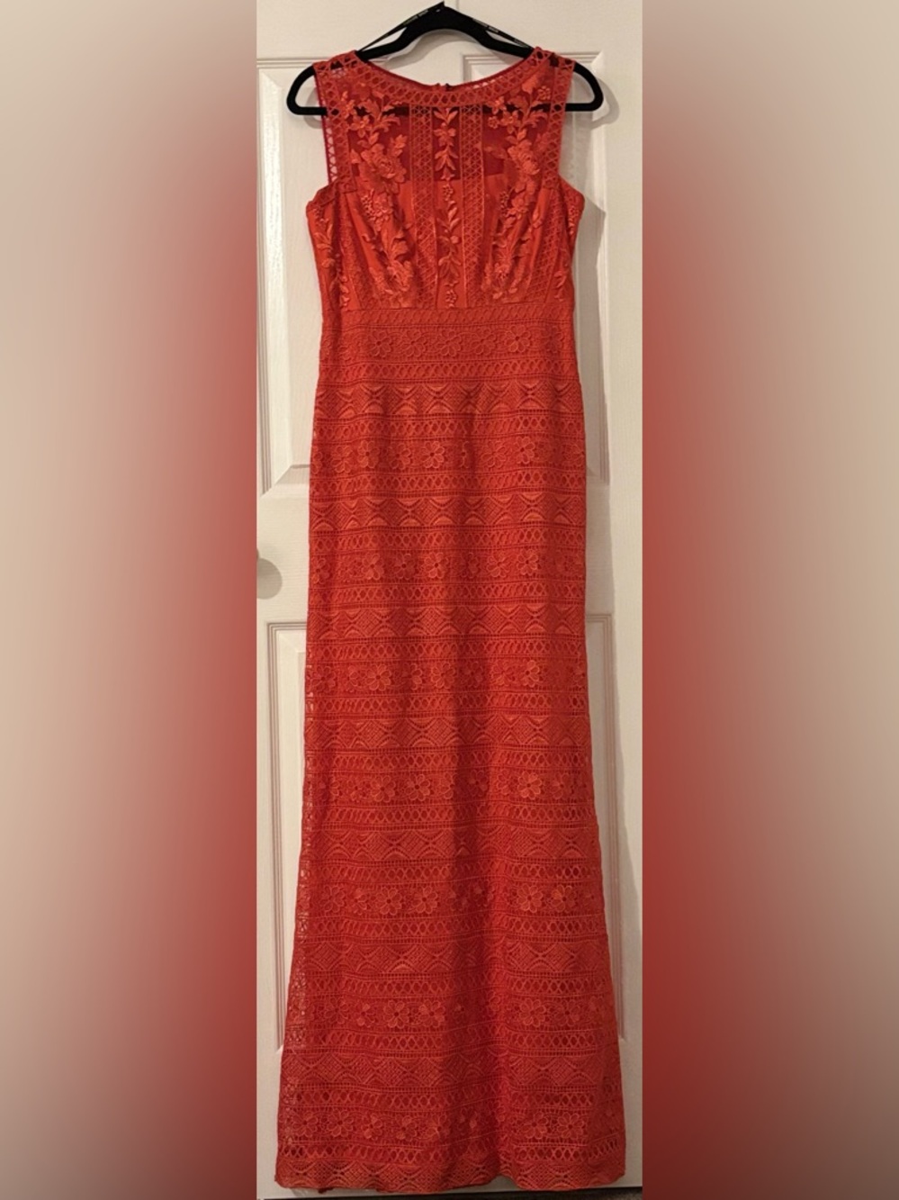 Sleeveless Lace Maxi Dress in Burnt Orange - Picture 2 of 7